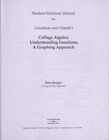 Book cover for SSM College Algebra