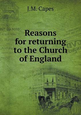 Book cover for Reasons for returning to the Church of England