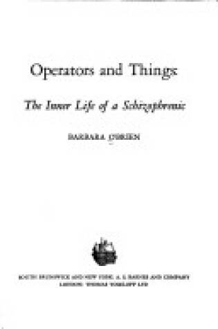 Cover of Operators and Things