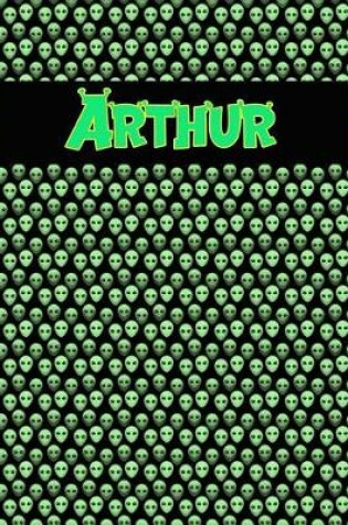 Cover of 120 Page Handwriting Practice Book with Green Alien Cover Arthur