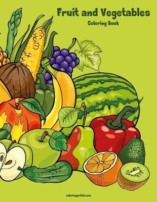 Book cover for Fruit and Vegetables Coloring Book 1