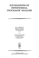 Cover of Foundations of Infinitesimal Stochastic Analysis