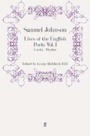 Cover of Lives of the English Poets Vol. I