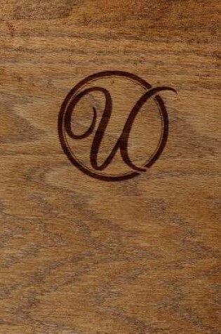 Cover of Wood Burned Monogram Creative Journal - U