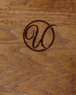 Book cover for Wood Burned Monogram Creative Journal - U