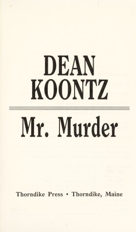 Book cover for Mr. Murder