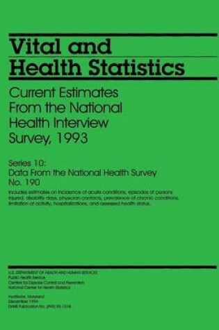 Cover of Vital and Health Statistics Series 10, Number 190