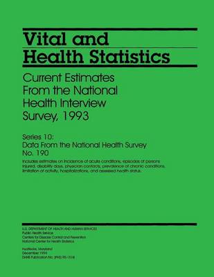 Book cover for Vital and Health Statistics Series 10, Number 190