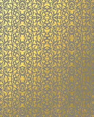 Book cover for Gray and Gold Foil Geometric Pattern Notebook