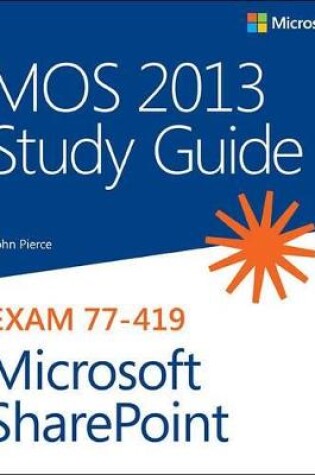 Cover of MOS 2013 Study Guide for Microsoft SharePoint