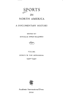 Book cover for Sports in North America