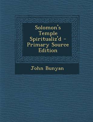 Book cover for Solomon's Temple Spiritualiz'd - Primary Source Edition