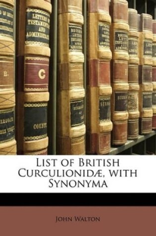 Cover of List of British Curculionidæ, with Synonyma