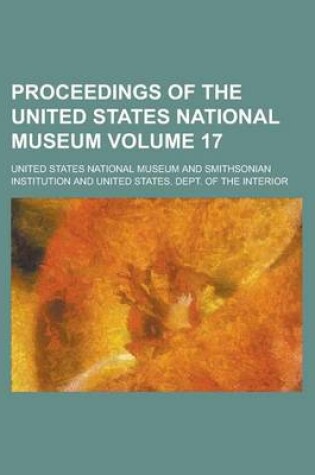 Cover of Proceedings of the United States National Museum (V. 38 1911)