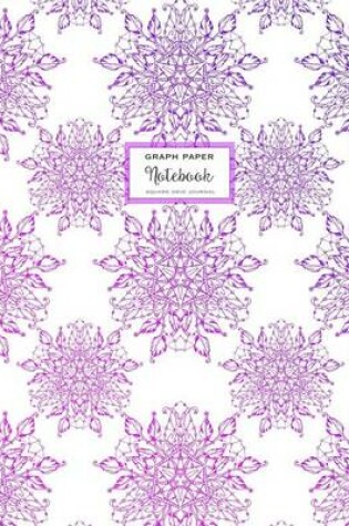 Cover of Square Grid Journal - Graph Paper Notebook - Purple Mandalas