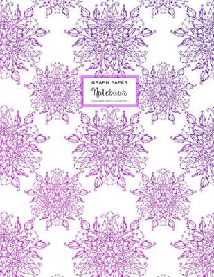 Book cover for Square Grid Journal - Graph Paper Notebook - Purple Mandalas