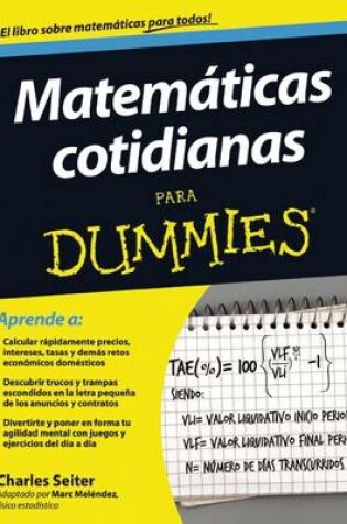 Cover of Matematicas Cotidianas Para Dummies