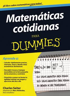 Book cover for Matematicas Cotidianas Para Dummies