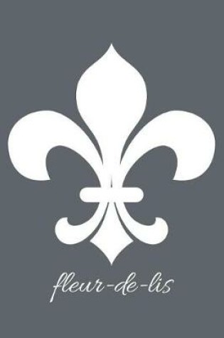 Cover of fleur-de-lis - Slate Grey Blank Notebook