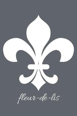 Book cover for fleur-de-lis - Slate Grey Blank Notebook