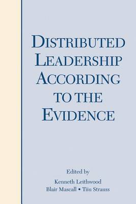 Book cover for Distributed Leadership According to the Evidence
