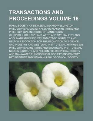 Book cover for Transactions and Proceedings Volume 18