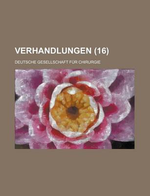 Book cover for Verhandlungen (16)