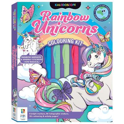 Cover of Kaleidoscope Colouring Kit Rainbow Unicorns