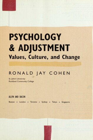 Cover of Psychology of Adjustment