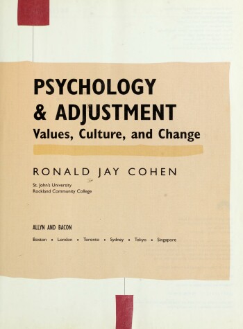 Book cover for Psychology of Adjustment