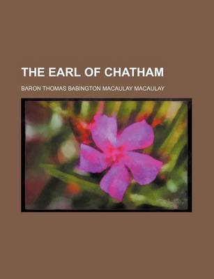 Book cover for The Earl of Chatham