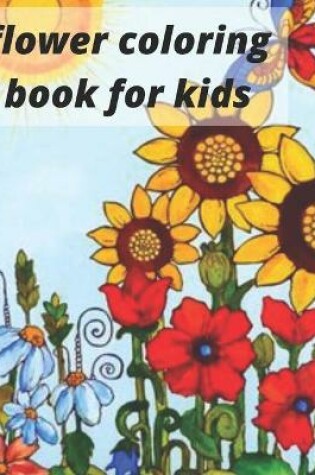 Cover of flower coloring book for kids