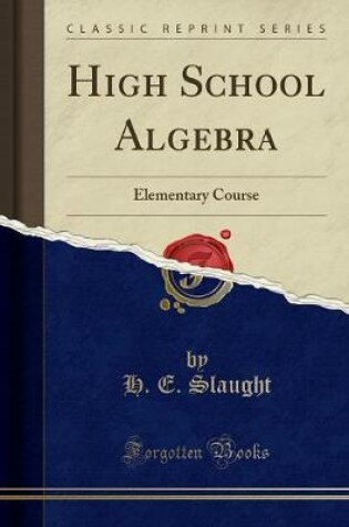 Cover of High School Algebra