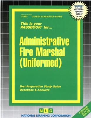 Book cover for Administrative Fire Marshal (Uniformed)