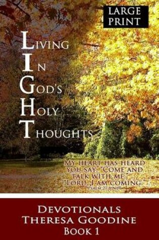 Cover of Living In God's Holy Thoughts - LARGE PRINT