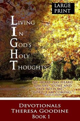 Book cover for Living In God's Holy Thoughts - LARGE PRINT