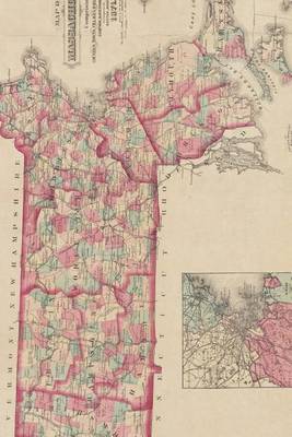 Book cover for Vintage 1871 Map of Massachusetts