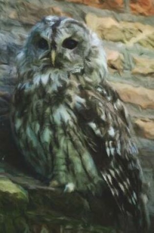 Cover of Ural Owl On A Stone Ledge - Lined Notebook with Margins