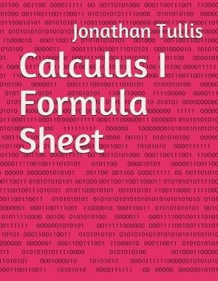 Cover of Calculus I Formula Sheet