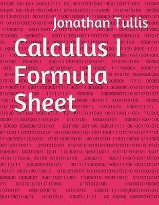 Book cover for Calculus I Formula Sheet