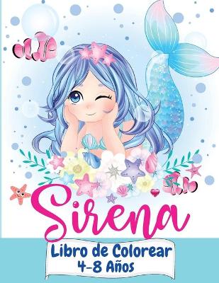 Book cover for Sirena Libro de Colorear 4-8 anos