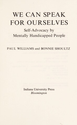 Book cover for We Can Speak for Ourselves