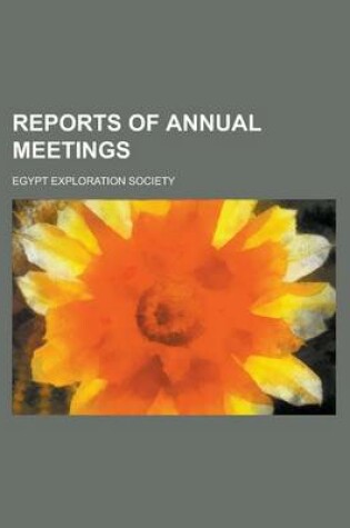 Cover of Reports of Annual Meetings