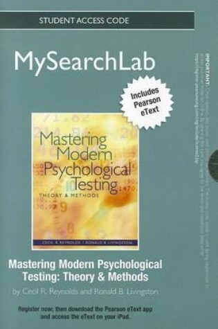 Cover of MyLab Search with Pearson eText -- Standalone Access Card -- for Mastering Modern Psychological Testing