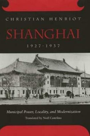 Cover of Shanghai, 1927-1937