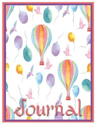 Cover of Balloon Fiesta Oversized 8.5x11," 150 Page Lined Blank Journal Notebook