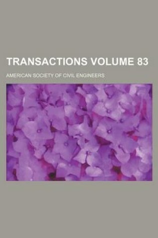 Cover of Transactions Volume 83