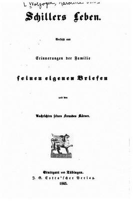 Book cover for Schillers Leben, Verfasst aus Erinnerungen der Familie