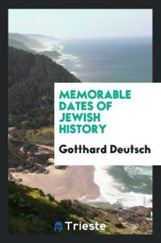 Cover of Memorable Dates of Jewish History