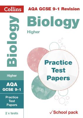 Book cover for AQA GCSE 9-1 Biology Higher Practice Test Papers